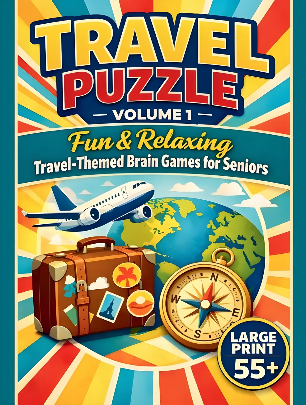 Cover of Spot the Difference Puzzle Book for Adults — Travel Deluxe Edition
