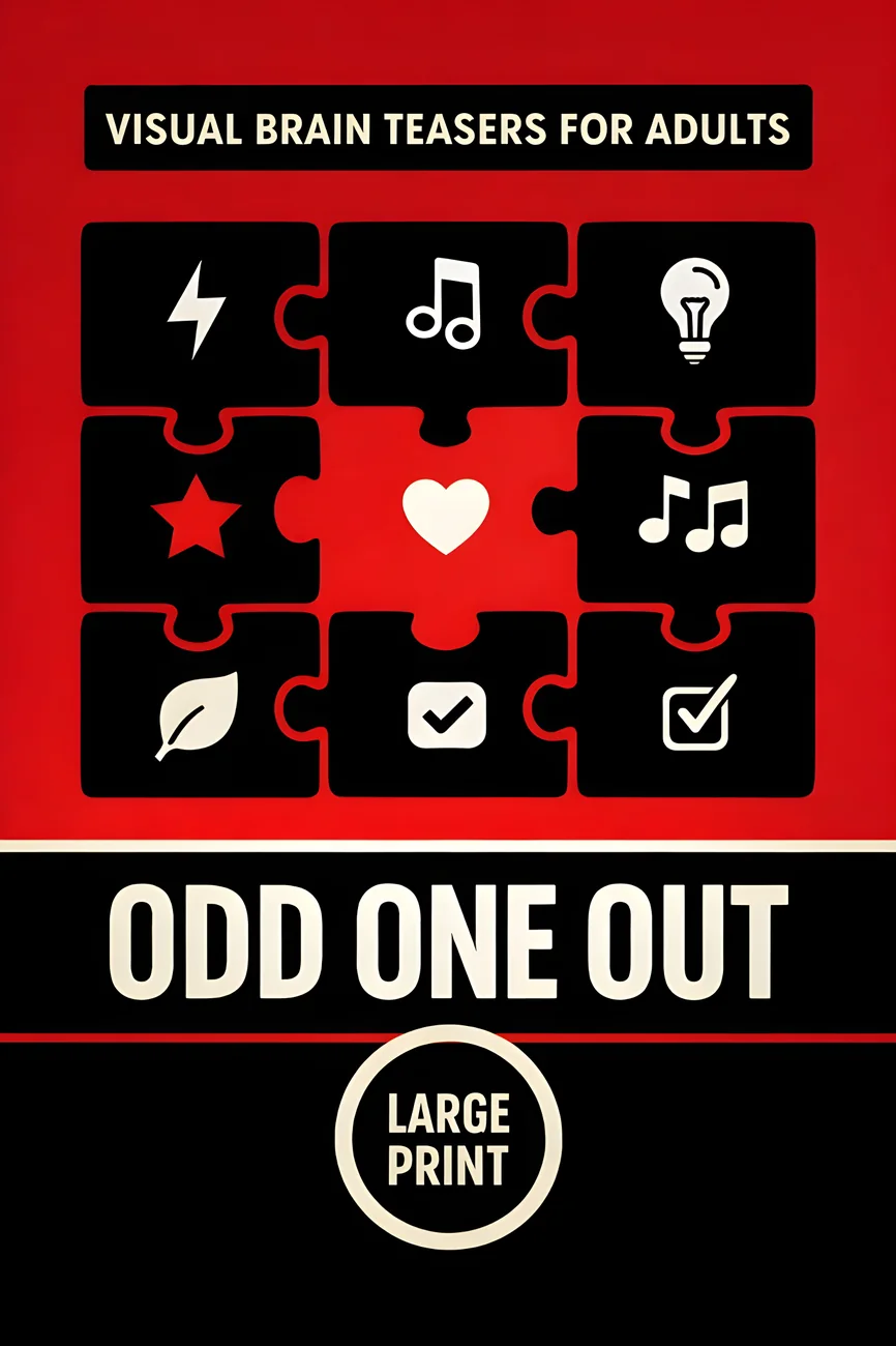 Cover of Odd One Out — Visual Brain Teasers for Adults