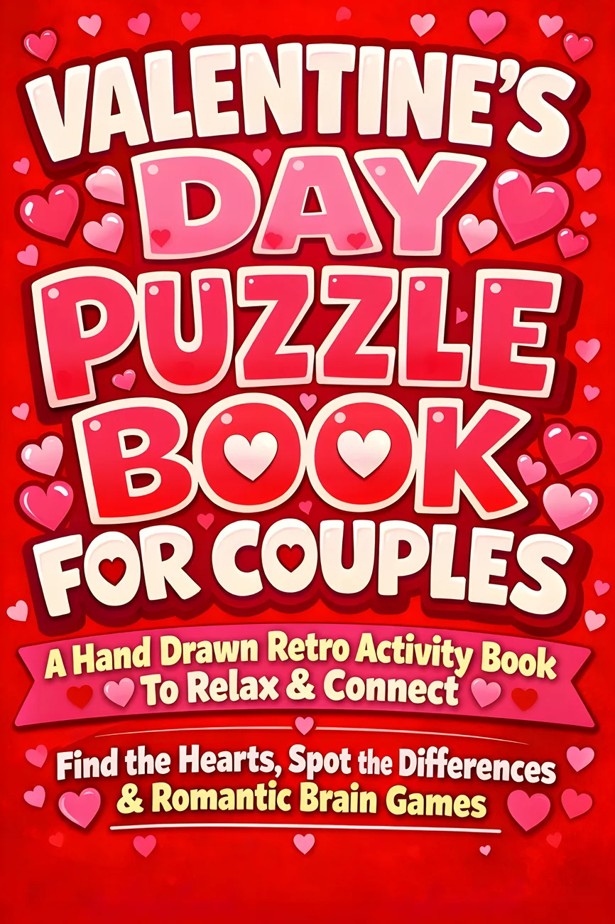 Cover of Valentine’s Day Puzzle Book for Couples