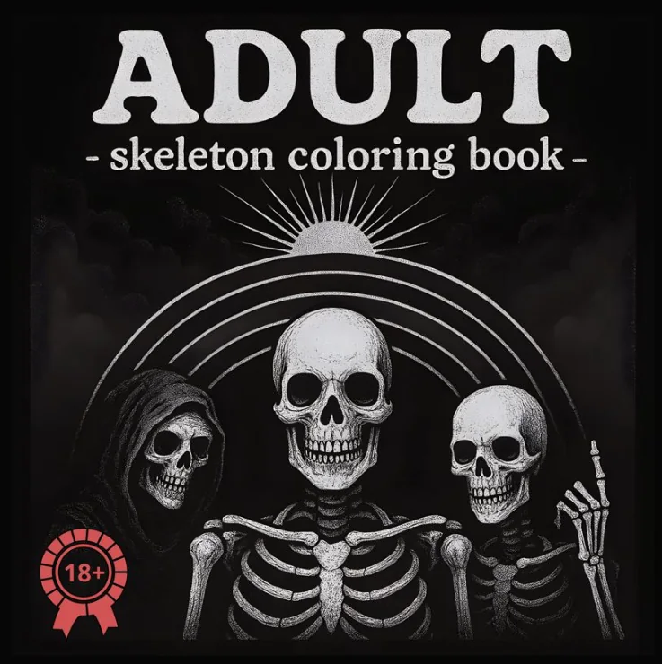 Cover of ADULT — Skeleton Coloring Book
