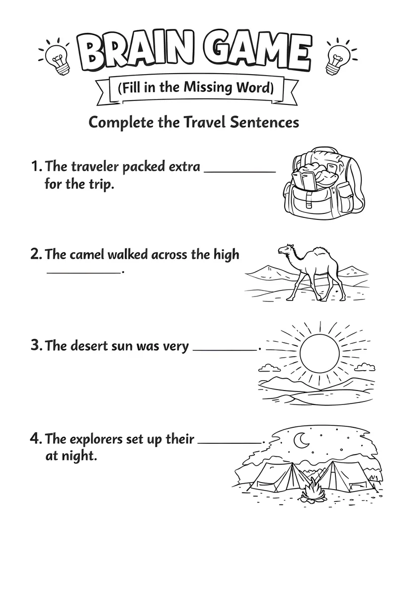 Interior preview from Spot the Difference Puzzle Book for Adults — Travel Deluxe Edition