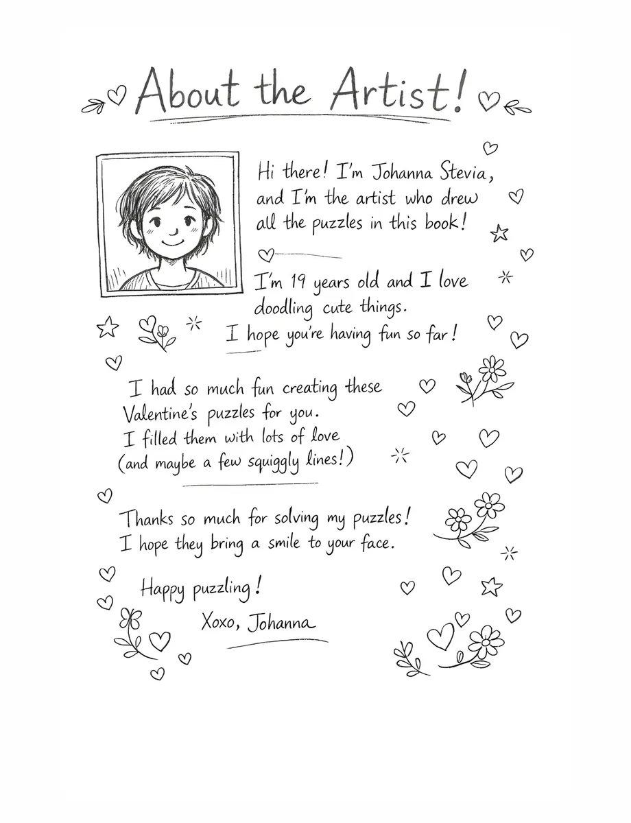 Interior preview from Valentine’s Day Puzzle Book for Couples