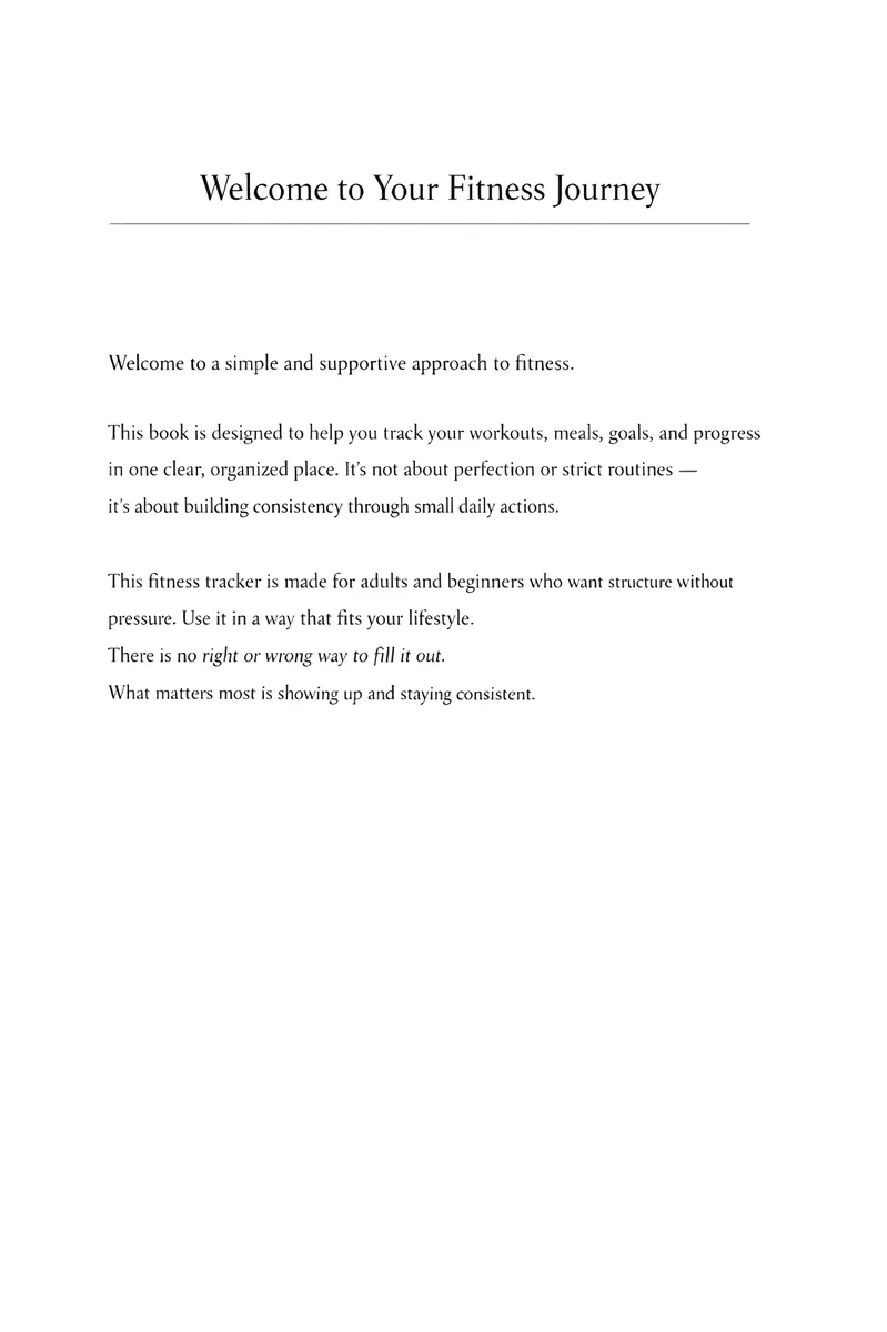 Interior preview from 2026 Fitness Tracker & Workout Log