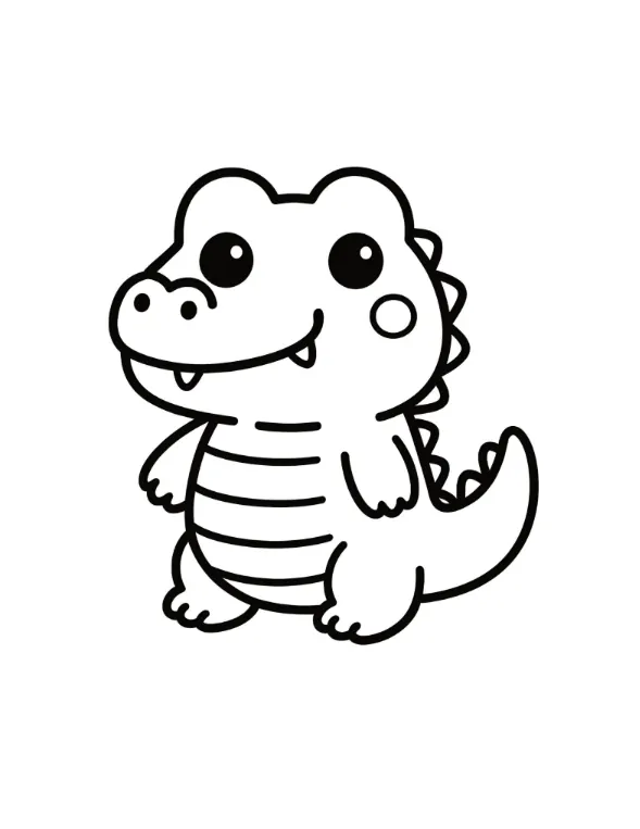 Interior preview from Cute Kawaii Animals Coloring Book