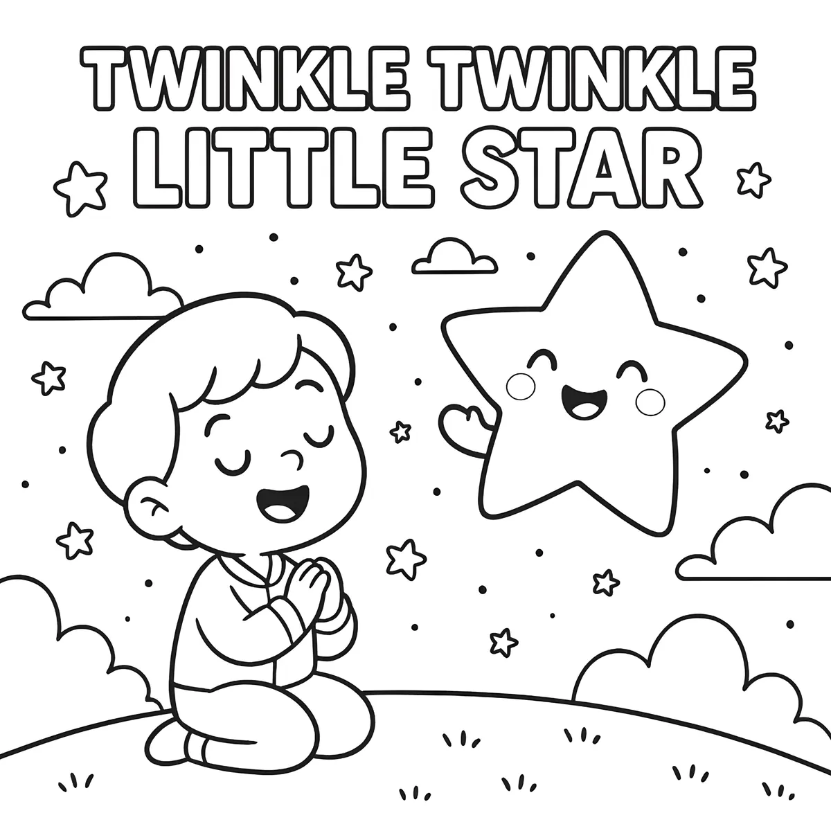 Interior preview from 30 SONGS — Coloring Papers for Kids