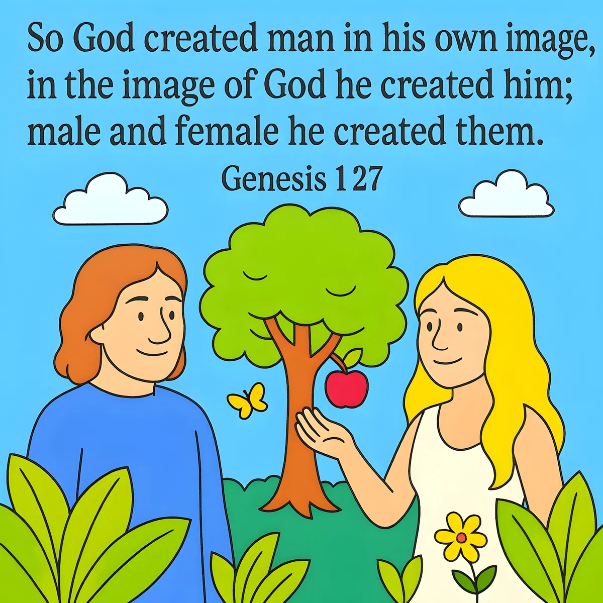 Interior preview from 28 Most Important Bible Events — The Children’s Verse Book