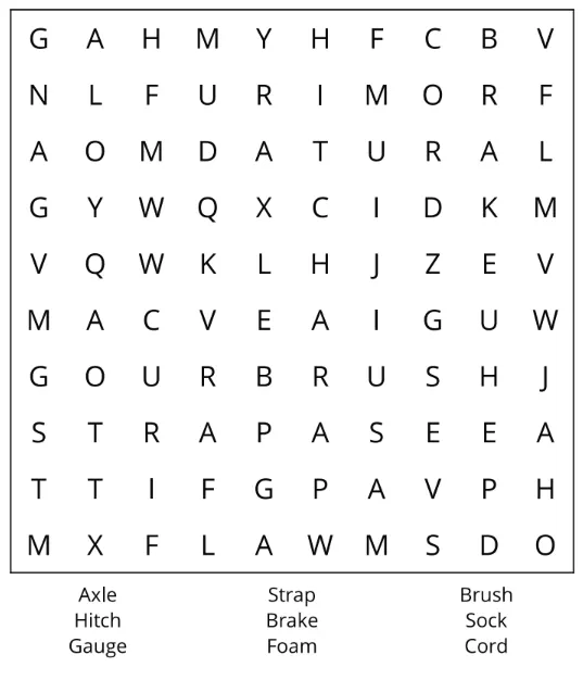 Interior preview from Car Word Search Puzzle Book